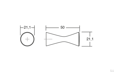 Diabolo Aluminum Gray Brushed Eco wall hanger