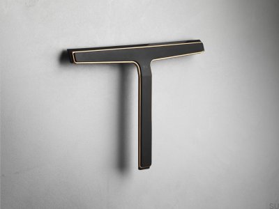 Water squeegee for glass and shower cabins 7033 Black with Copper