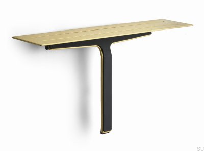 Bathroom shelf with a squeegee for glass and shower cabins 7012 Gold PVD coating