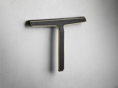 Water squeegee for windows and shower cabins 7032 Black with Gold
