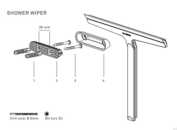 7030--Ściągaczka-wody-do-szyb-i-kabin-prysznicowych-Czarna-ze-Stalą-Szczotkowaną-Unidrain-Skandynawskie-Uchwyty-rysunek-techniczny
