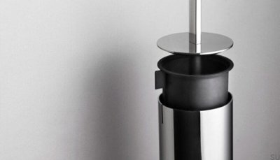 Floor Toilet Brush 7041 Hand Polished Steel