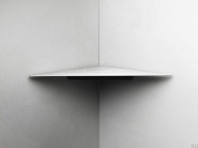 Corner bathroom shelf 7210 Brushed steel