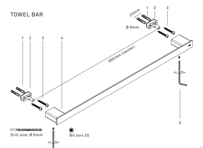 7080--Wieszak-na-ręcznik-Stal-Szczotkowana-Unidrain-Skandynawskie-Uchwyty-instrukcja