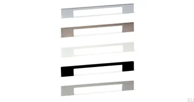 Elongated furniture handle Dino 160/192 Metal White Matt