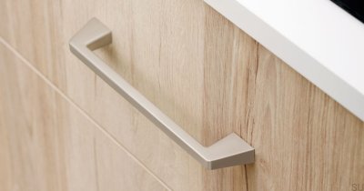 Elongated furniture handle Kado 320 Brushed Nickel