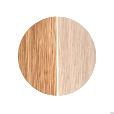 Basic furniture handle Semicircular 40 Wooden Oak - Colorless Semi-matt