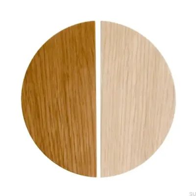 Basic furniture handle Semicircular 43 Wooden Oak - Colorless Semi-matt