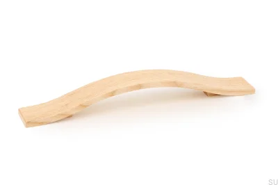 Elongated furniture handle Calin 160 Wooden Unvarnished