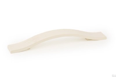 Elongated furniture handle Calin 160 Wooden White Brushed