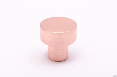 Furniture knob Dot 18 Copper Brushed Unpainted