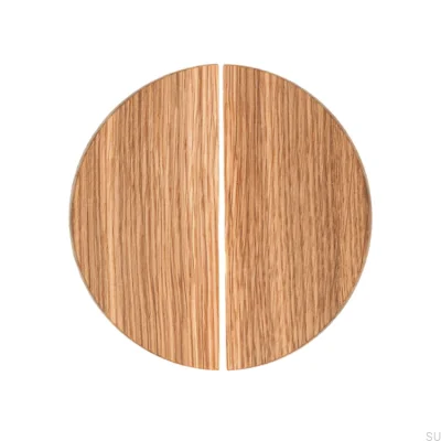 Furniture handle Basic Semicircular 40 Wooden Oak - Oil Colorless Semi-matt Set of 2 pcs.