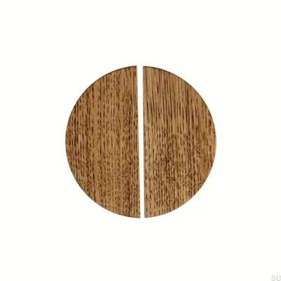 Furniture handle Basic Semicircular 40 Wooden Oak - Darkening oil Set of 2 pcs.