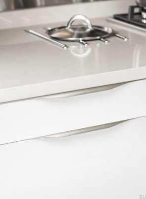 Edge furniture handle Forma 0251 347 Aluminum Silver Brushed