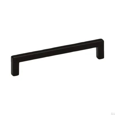 Elongated furniture handle 0143 128 Black Metal
