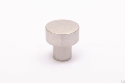 Furniture knob Dot 18 Brushed stainless steel