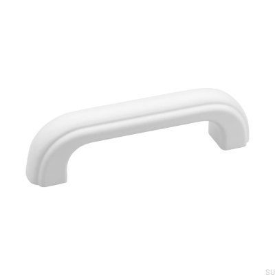 Elongated furniture handle A1 96 White Wooden