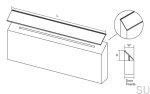 03803000LM2--Uchwyt-meblowy-krawędziowy-Steep-3000-Aluminiowy-Czarny-Mat-Viefe-Skandynawskie-Uchwyty-rysunek-techniczny