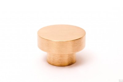 Furniture knob Dot 30 Brass Brushed Unpainted