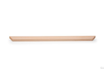 Elongated furniture handle Barcco 480 Wooden Beech Unvarnished