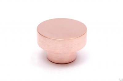 Furniture knob Dot 30 Copper Brushed Unpainted