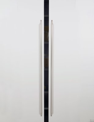 Elongated furniture handle Cutt 320/896 Aluminum Silver Brushed