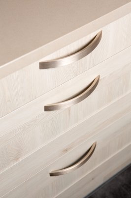 Arko 160 Aluminum Brushed Silver Elongated Furniture Handle