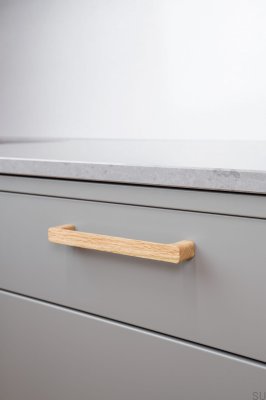 Elongated furniture handle Sans 160 Wooden Oak