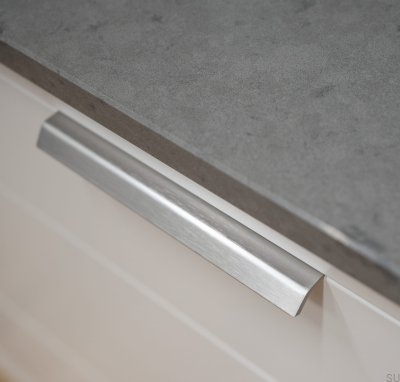 Side 160 Aluminum Silver Brushed edge furniture handle