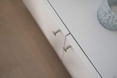 Furniture knob Sture 18 Brass Nickel Polished