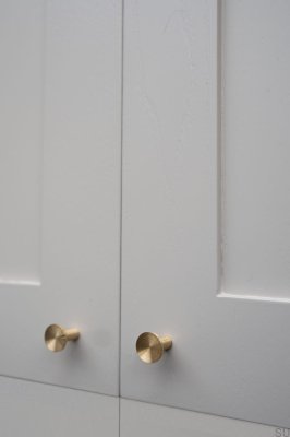 Furniture knob Sture 18 Brushed Brass Unpainted