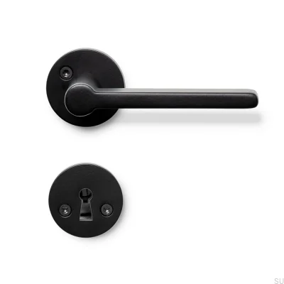 Monza Metal Door Handle Matte Black Standard Scandinavian