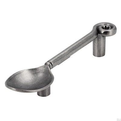 Elongated furniture handle 1052 64 Spoon Antique Silver