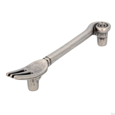 Elongated furniture handle 1051 96 Fork Antique Silver