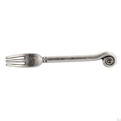 Elongated furniture handle 1051 96 Fork Antique Silver