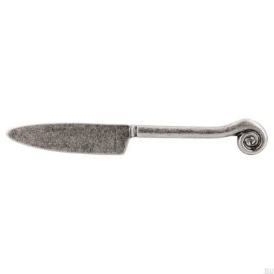 Elongated furniture handle 1053 96 Knife Antique Silver