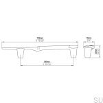 1053--Uchwyt-meblowy-podłużny-1053-96-Nóż-Antyczny-Srebrny-Viefe-Skandynawskie Uchwyty-rysunek-techniczny