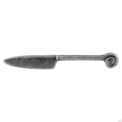 Elongated furniture handle 1053 64 Knife Antique Silver