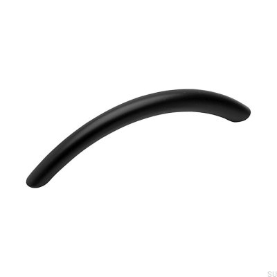 Oblong furniture handle 7860 96 Black Metal