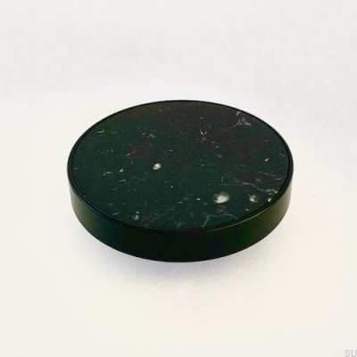 Marbelo XL furniture knob, black steel, black marble