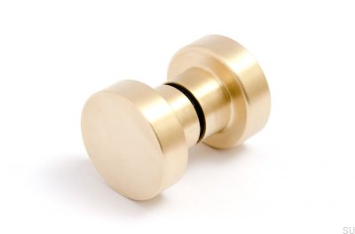 Double-Sided Door Knob Dot 30 Brushed Brass Unlacquered