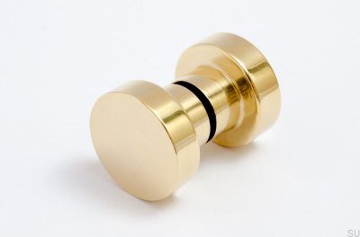 Double-Sided Door Knob Dot 30 Brass Polished Unvarnished
