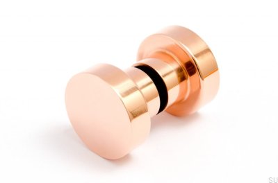 Double-Sided Door Knob Dot 30 Copper Polished Unpainted