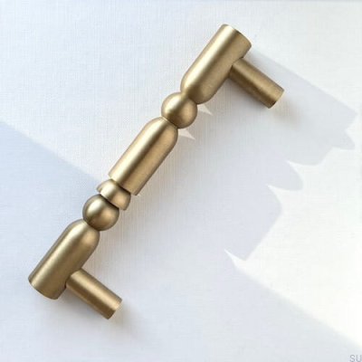Longitudinal furniture handle Railing 05 128 Brushed Brass Unpainted