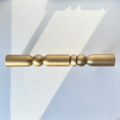 Longitudinal furniture handle Railing 05 128 Brushed Brass Unpainted