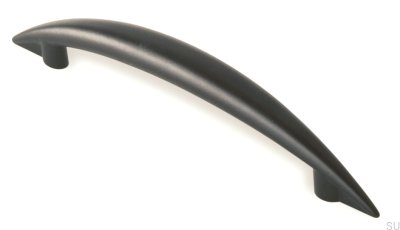 Elongated furniture handle 809 96 Metal Black Matt