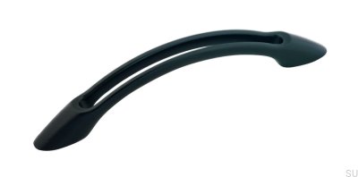 Elongated furniture handle 1026 96 Metal Black Matt