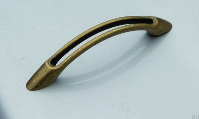 Elongated furniture handle 1026 96 Antique Gold