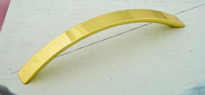 Elongated furniture handle 1029 128 Gold Polished