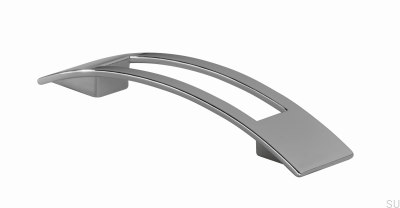 Elongated furniture handle 2113 96 Polished chrome